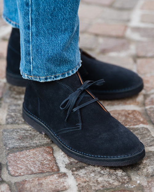blue suede chukka boot/desert boot Blue Mens Desert Boot | MULO shoes | Premium Italian Suede main image 3