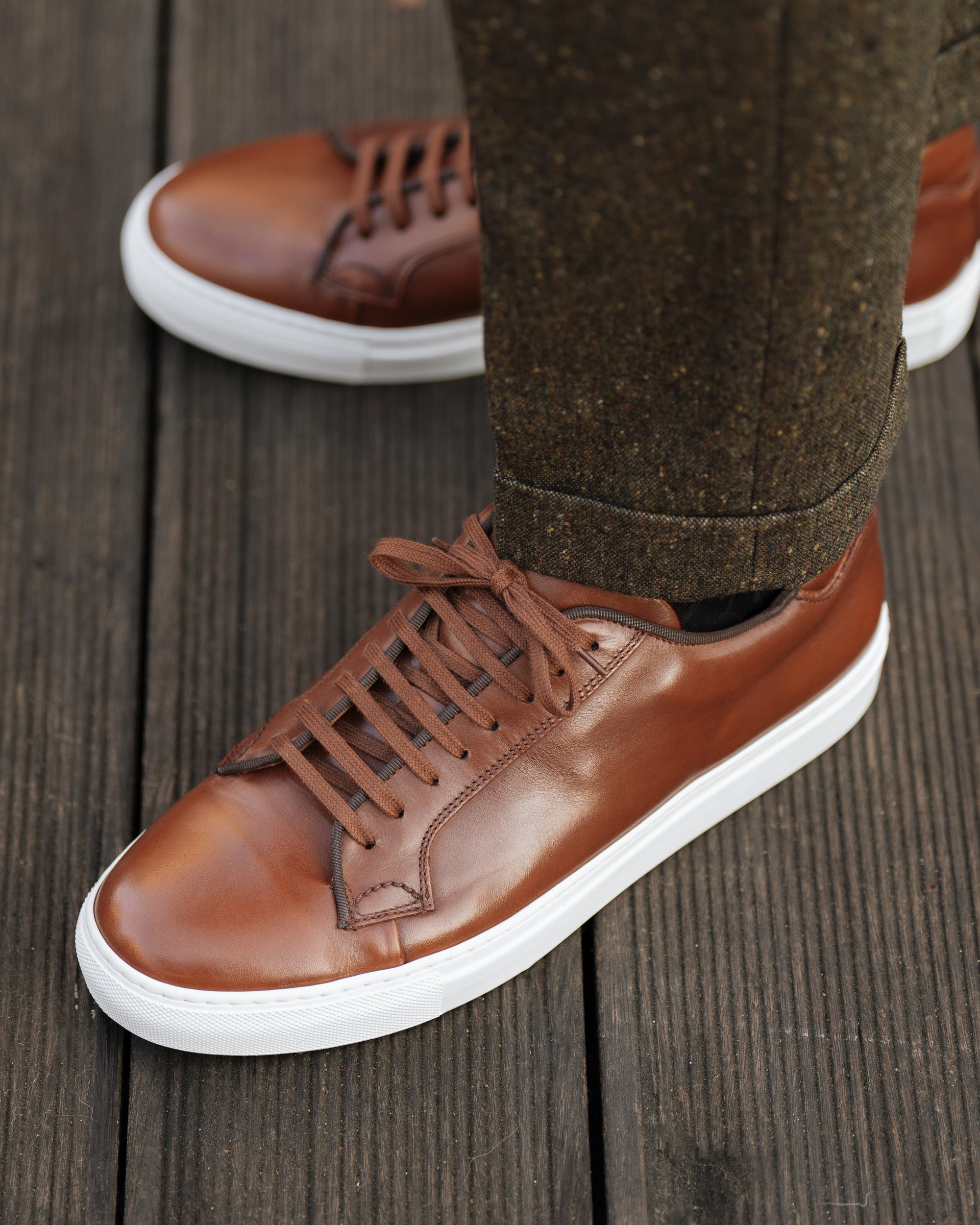 Men's brown leather Sneakers