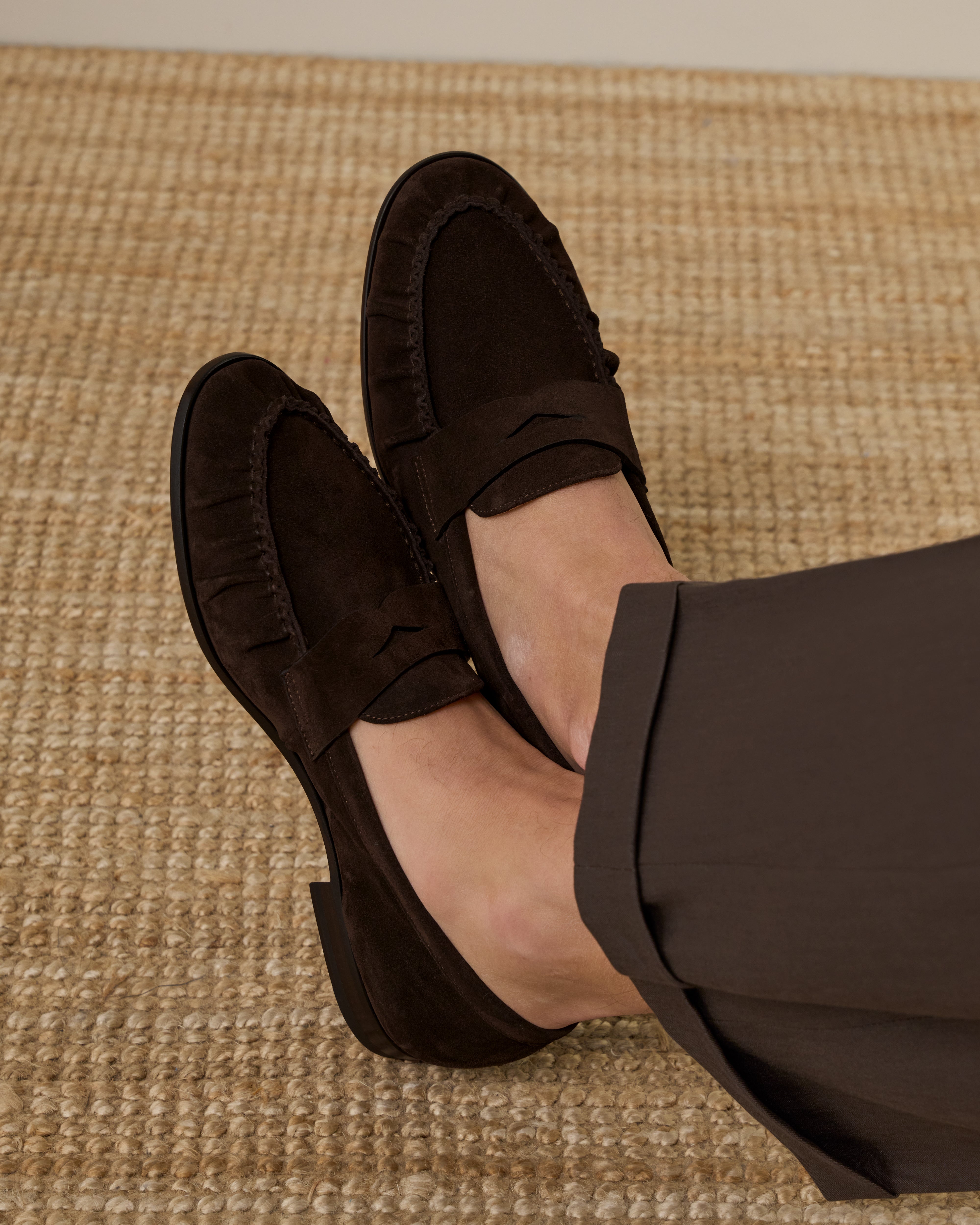 Velasca Milano Men\'s Brown Suede Loafers EU 40 made in Italy Velasca | Brown leather summer loafer, entirely Made in Italy main image 2