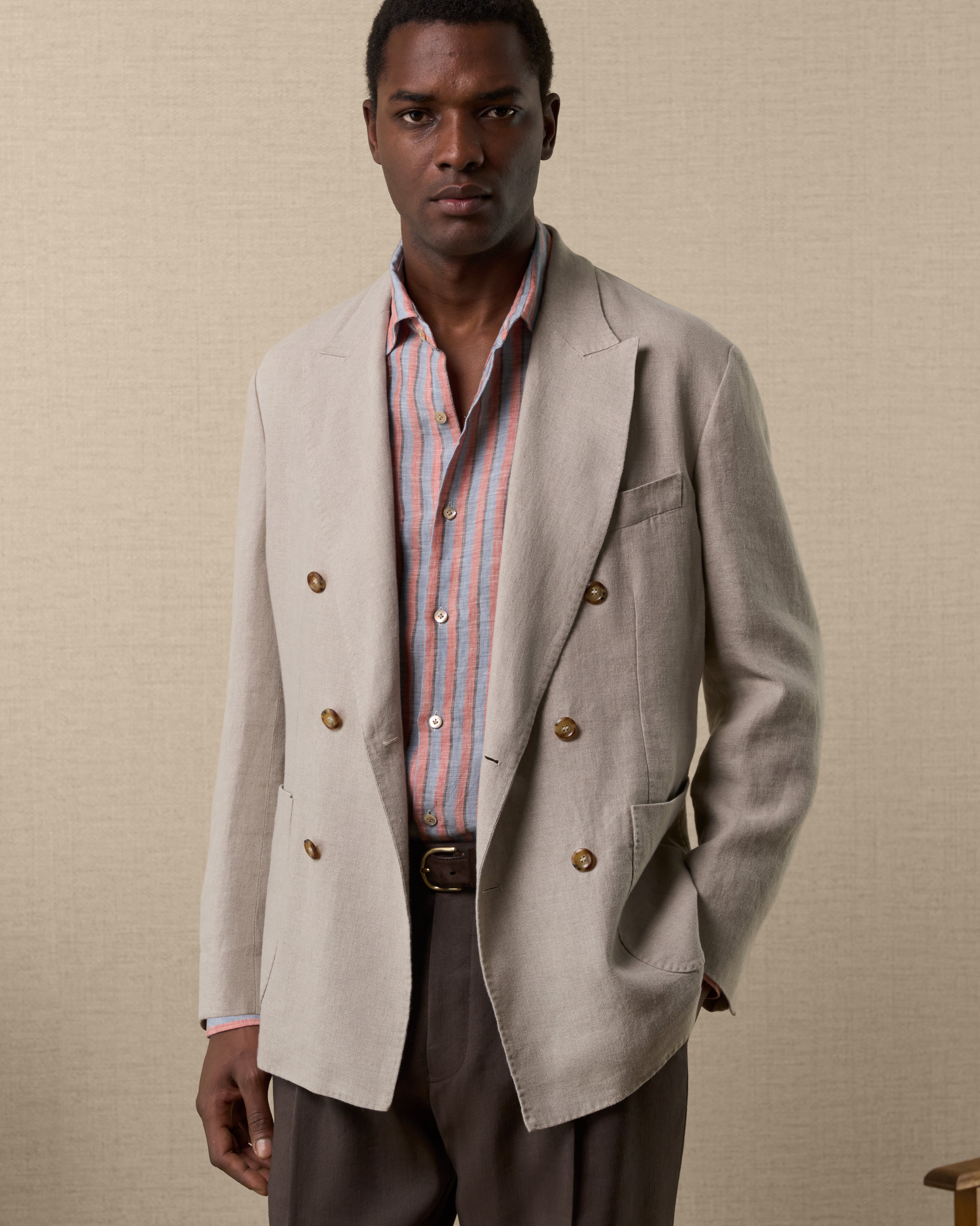 ジャケット・アウター PC BELLE EPOQUE LINEN DOUBLE COAT The Linen Double Breasted Blazer | Trench Coat Khaki – Everlane