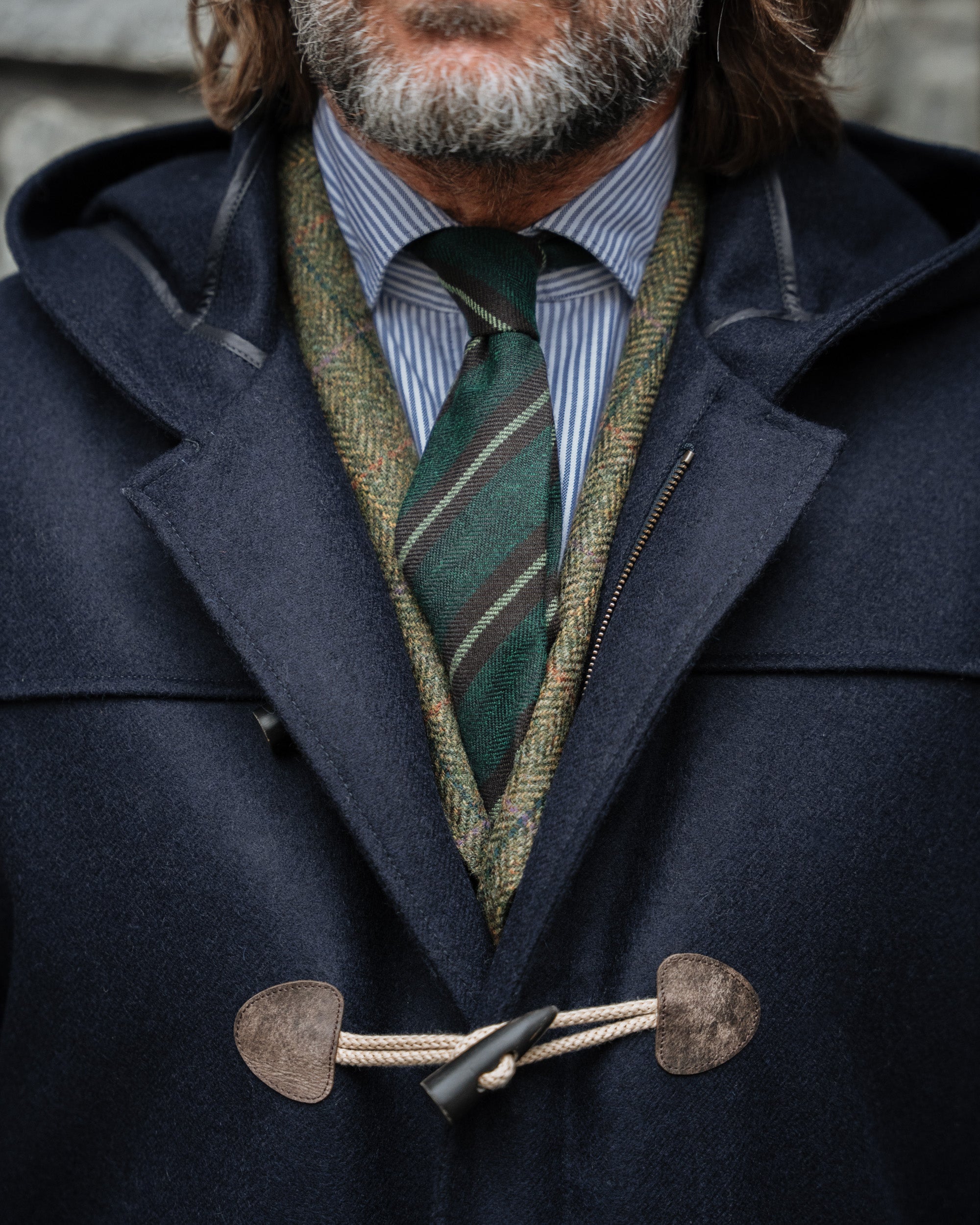 Velasca | Navy blue 100% wool duffel coat, Made in Italy Velasca | Navy blue 100% wool duffel coat, Made in Italy