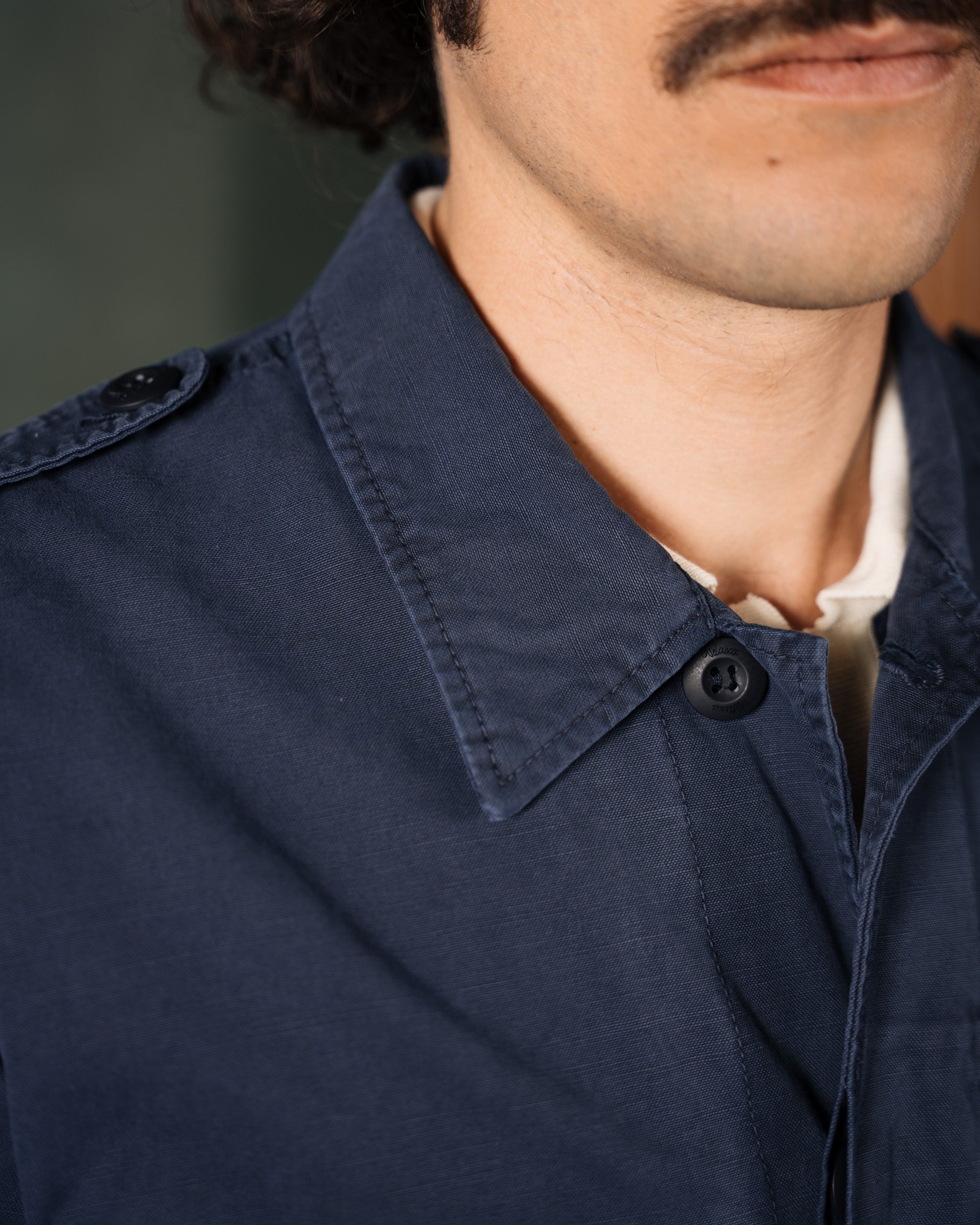 Dark blue field jacket for men, Made in Italy | Velasca