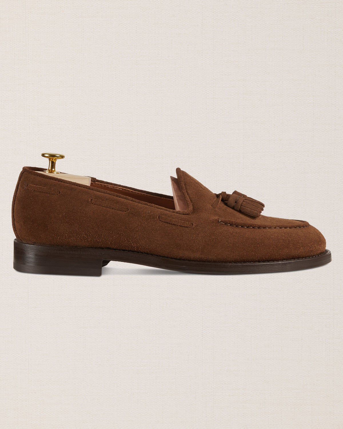 CASTELLANO Men\'s Brown Suede Tassel Loafers, Size 7.5 SPAIN 514035 - BROWN SUEDE - E – Meermin Shoes - Europe main image 4