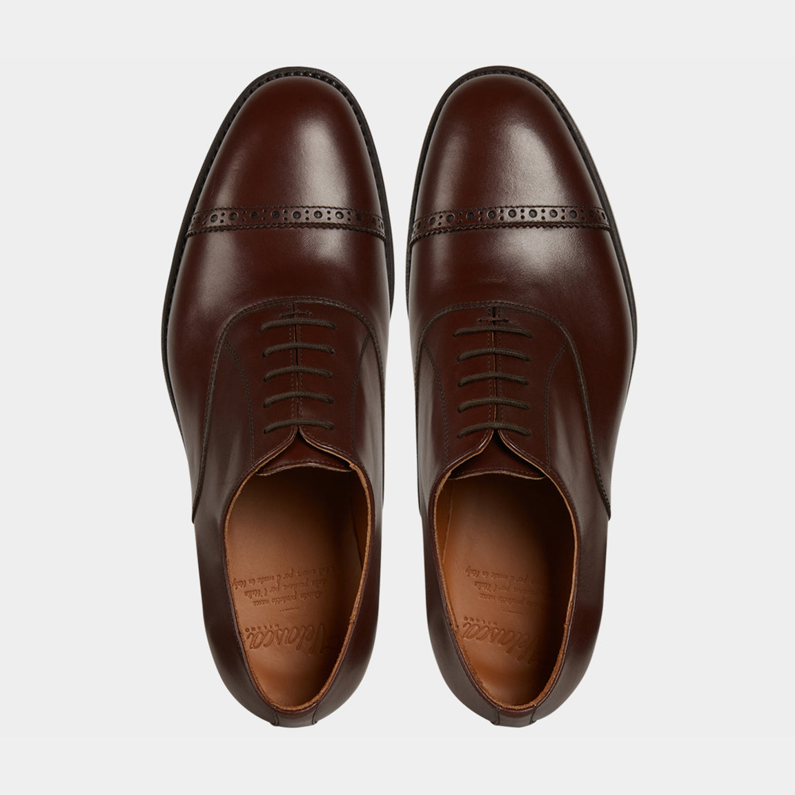 Men s brown leather Oxford shoes Velasca
