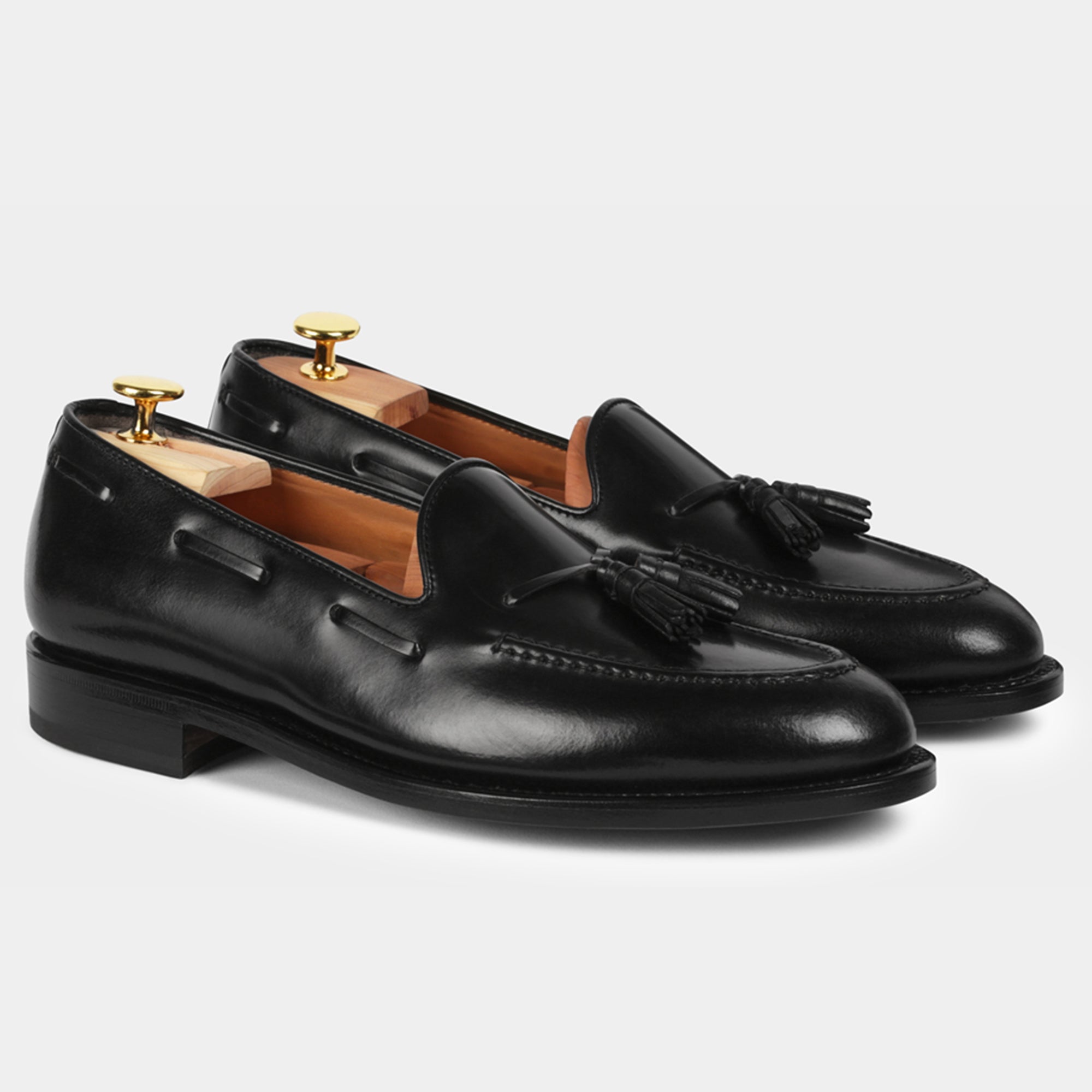 Mens black hot sale tassel loafers