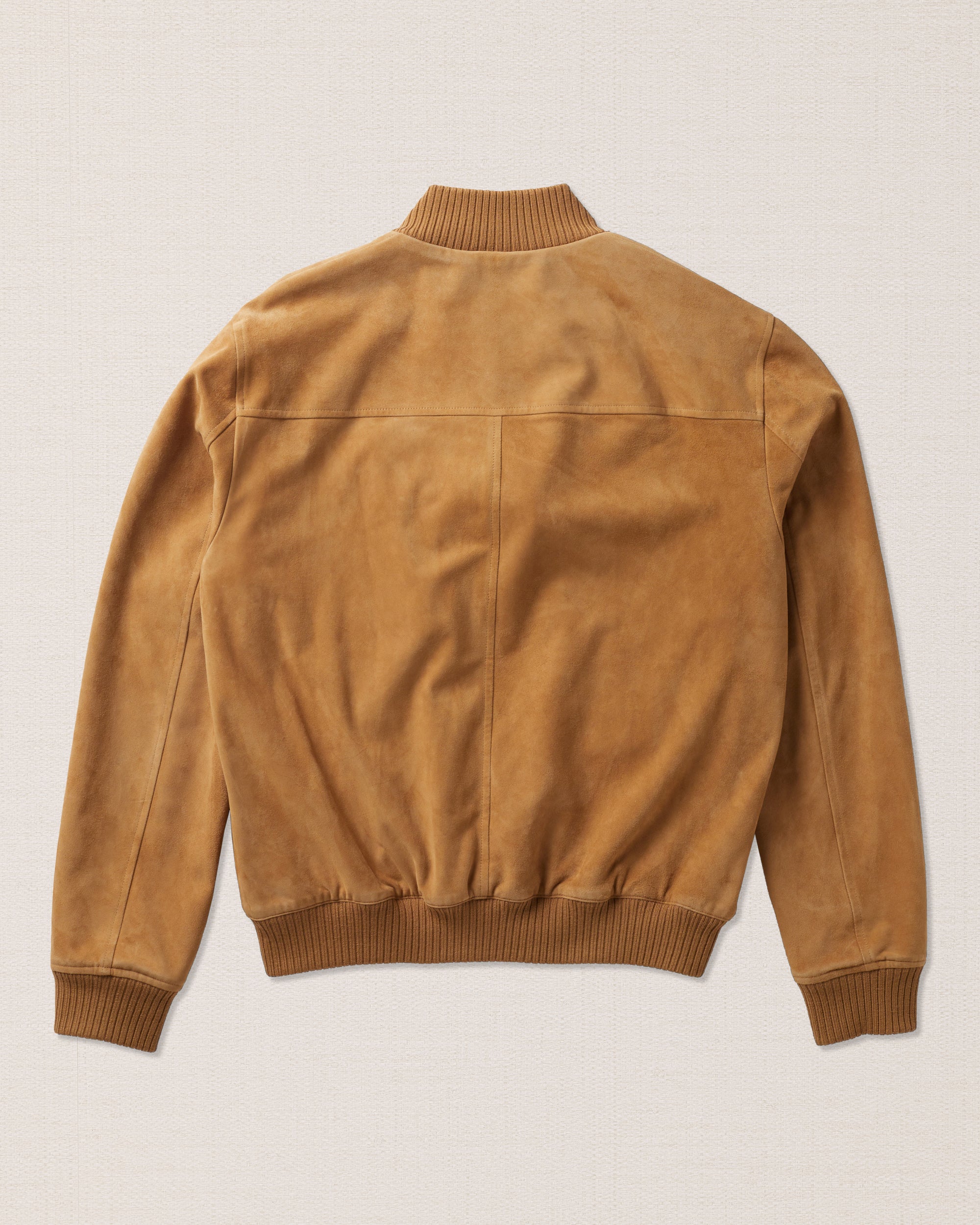 Light beige suede bomber jacket, Made in Italy | Velasca