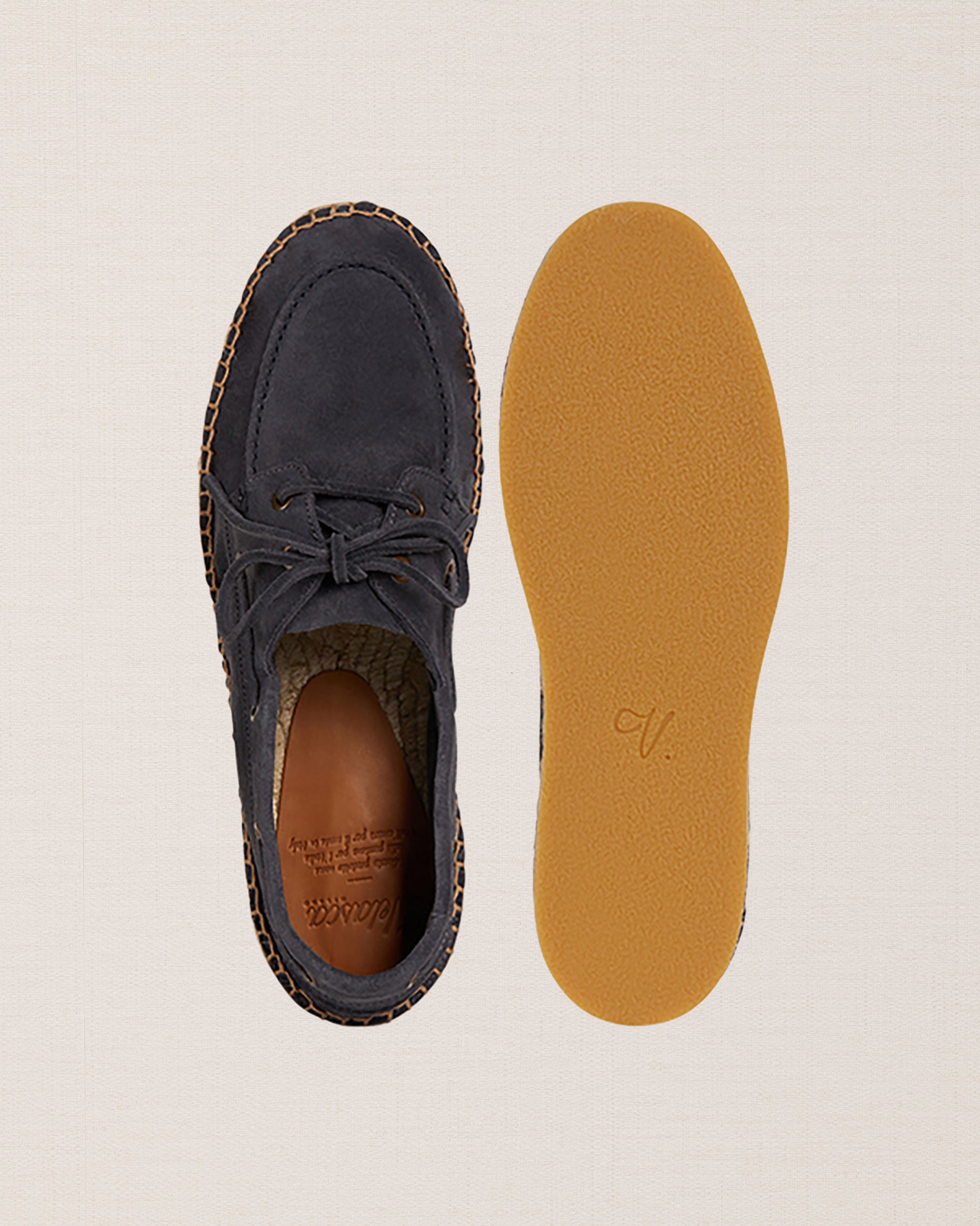 Men's suede espadrilles with laces | Velasca