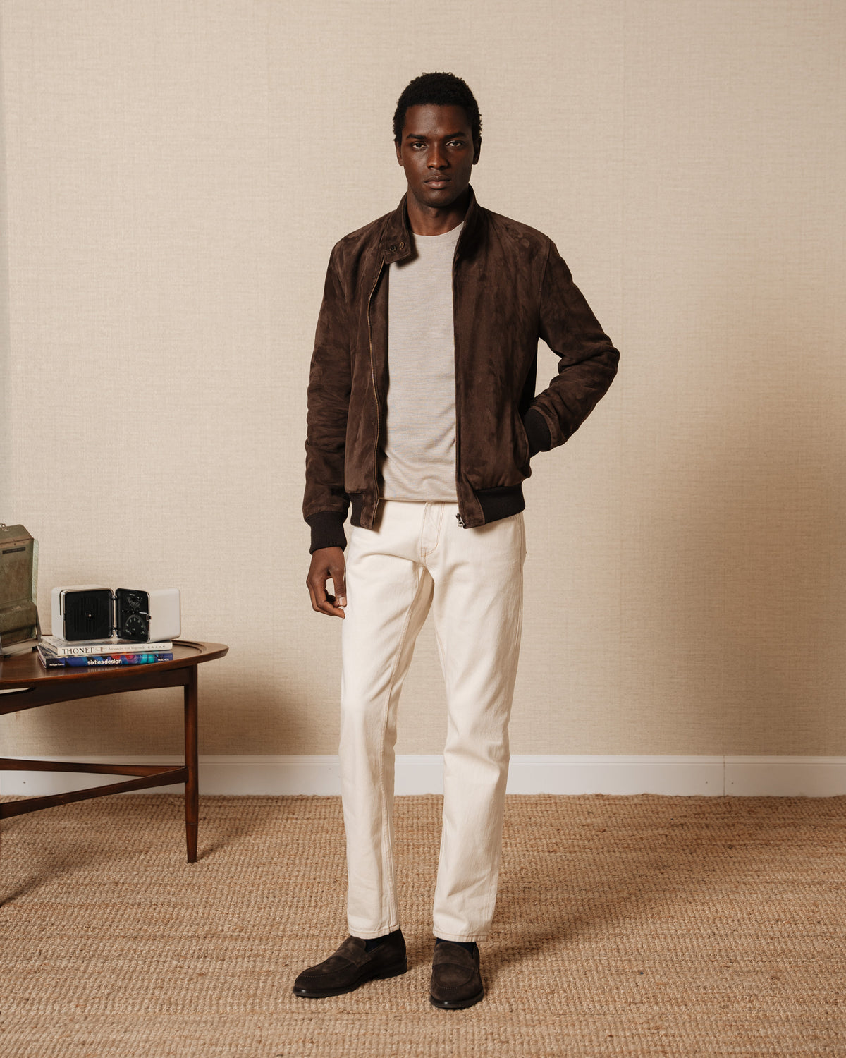 Velasca Rizzadin Brown suede leather tapered penny loafers | Velasca
