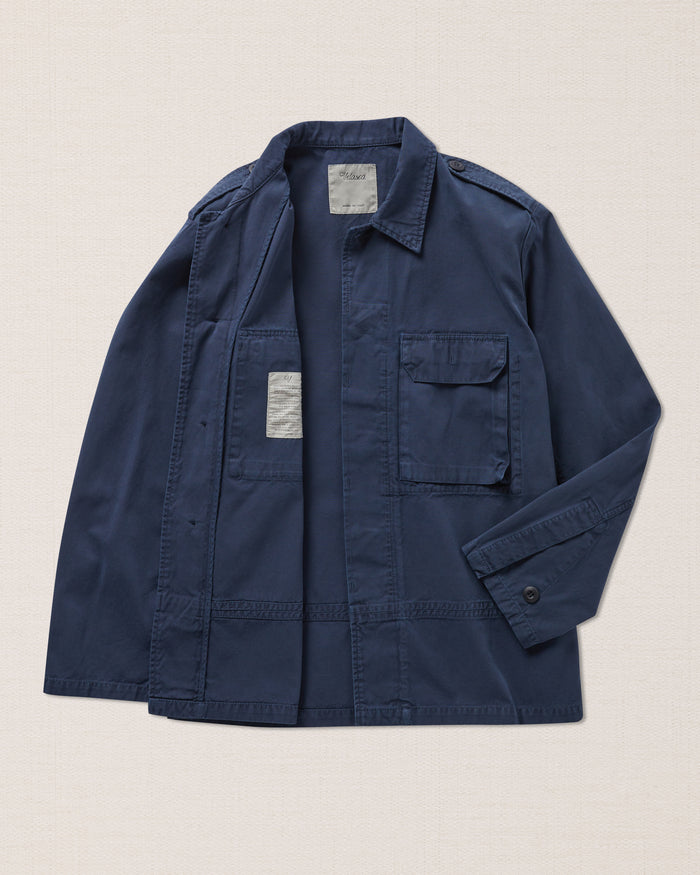 Dark blue field jacket for men, Made in Italy | Velasca