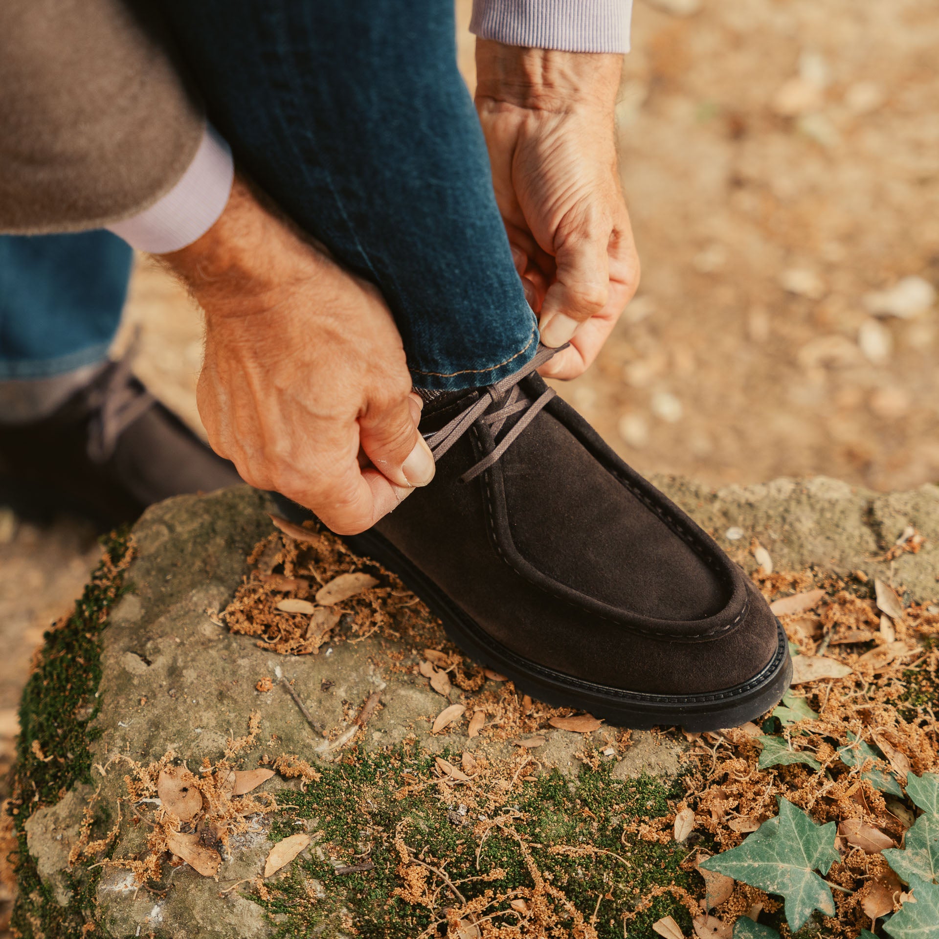 Men's derby shoes with Vibram Carrarmato rubber sole