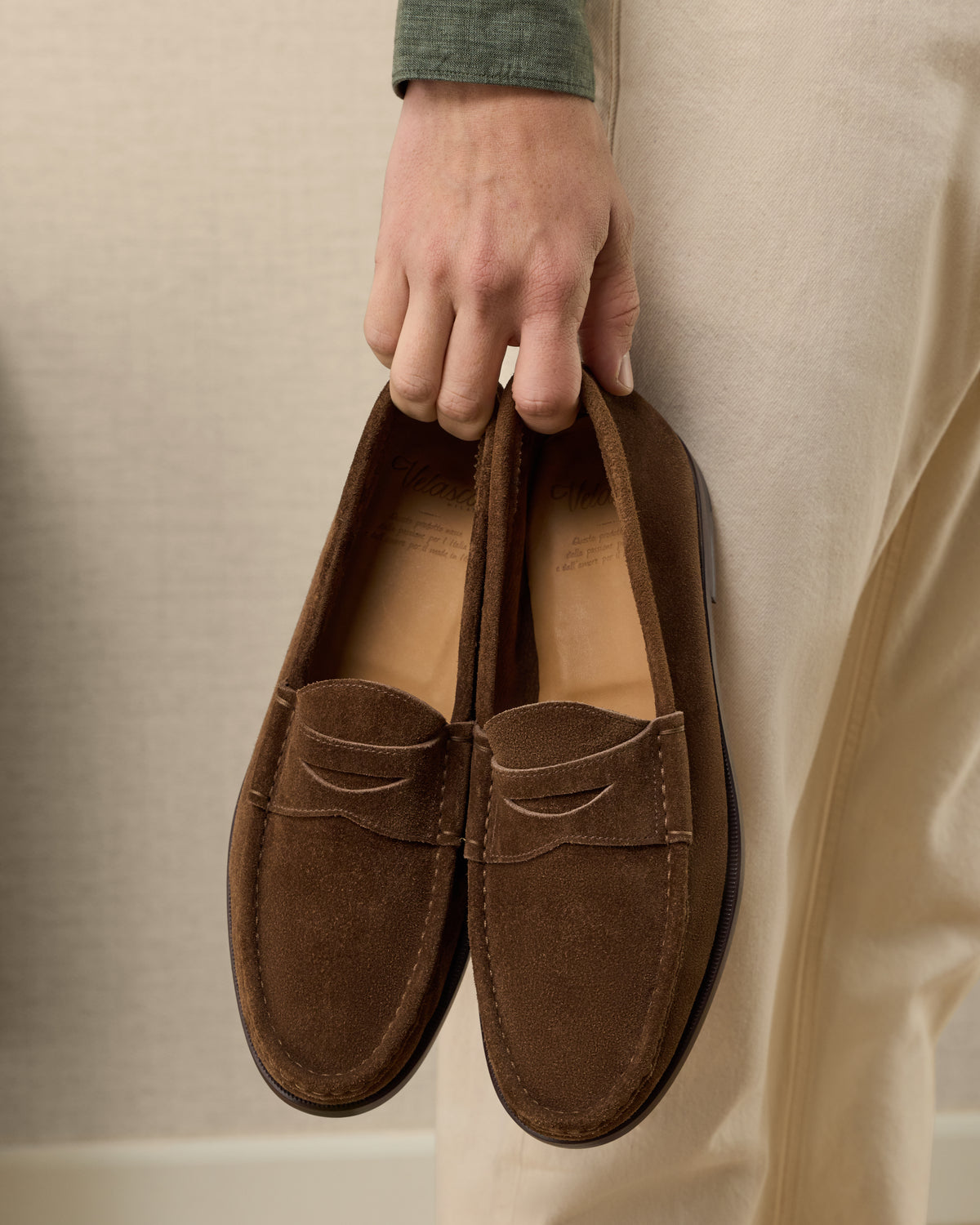 VELLAPAIS Suede Penny Loafers Men Size 8 Dark Brown Only Worn Few Times. Velasca | Suede men main image 4