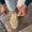 Our Beige suede calf leather and canvas Patanòt sneakers - Picture 8 - Velasca