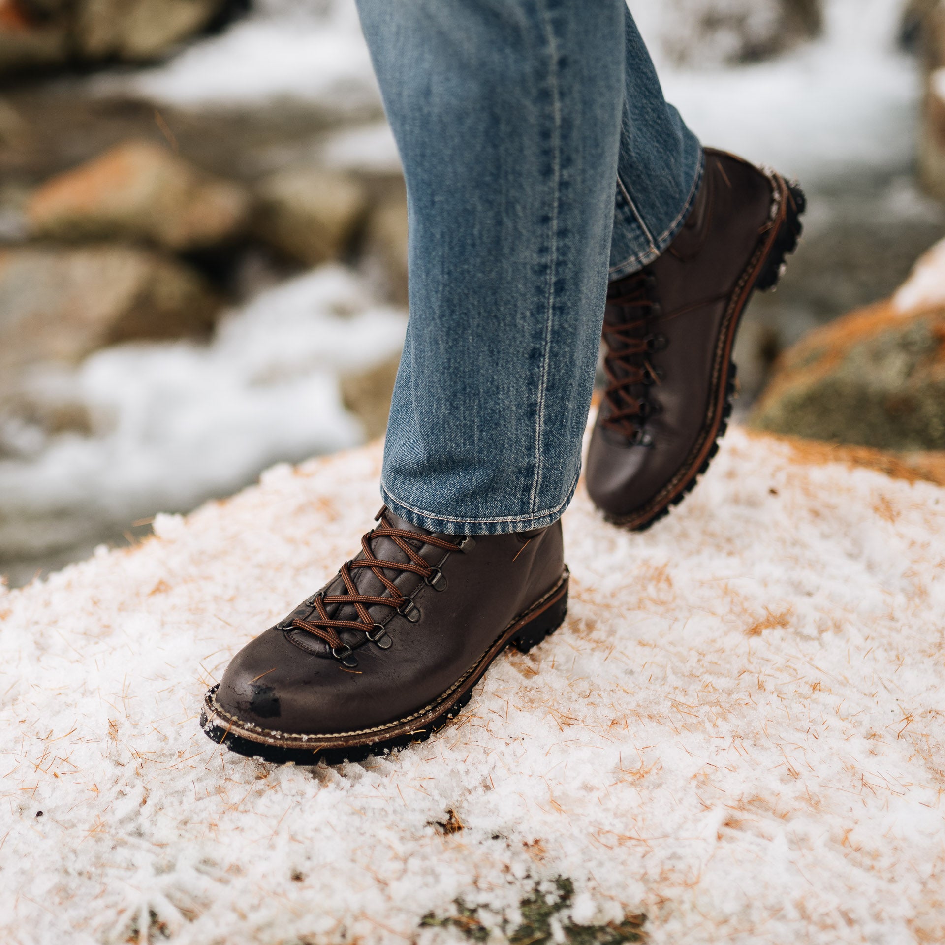 Men s Hiking Boots in dark brown leather Velasca