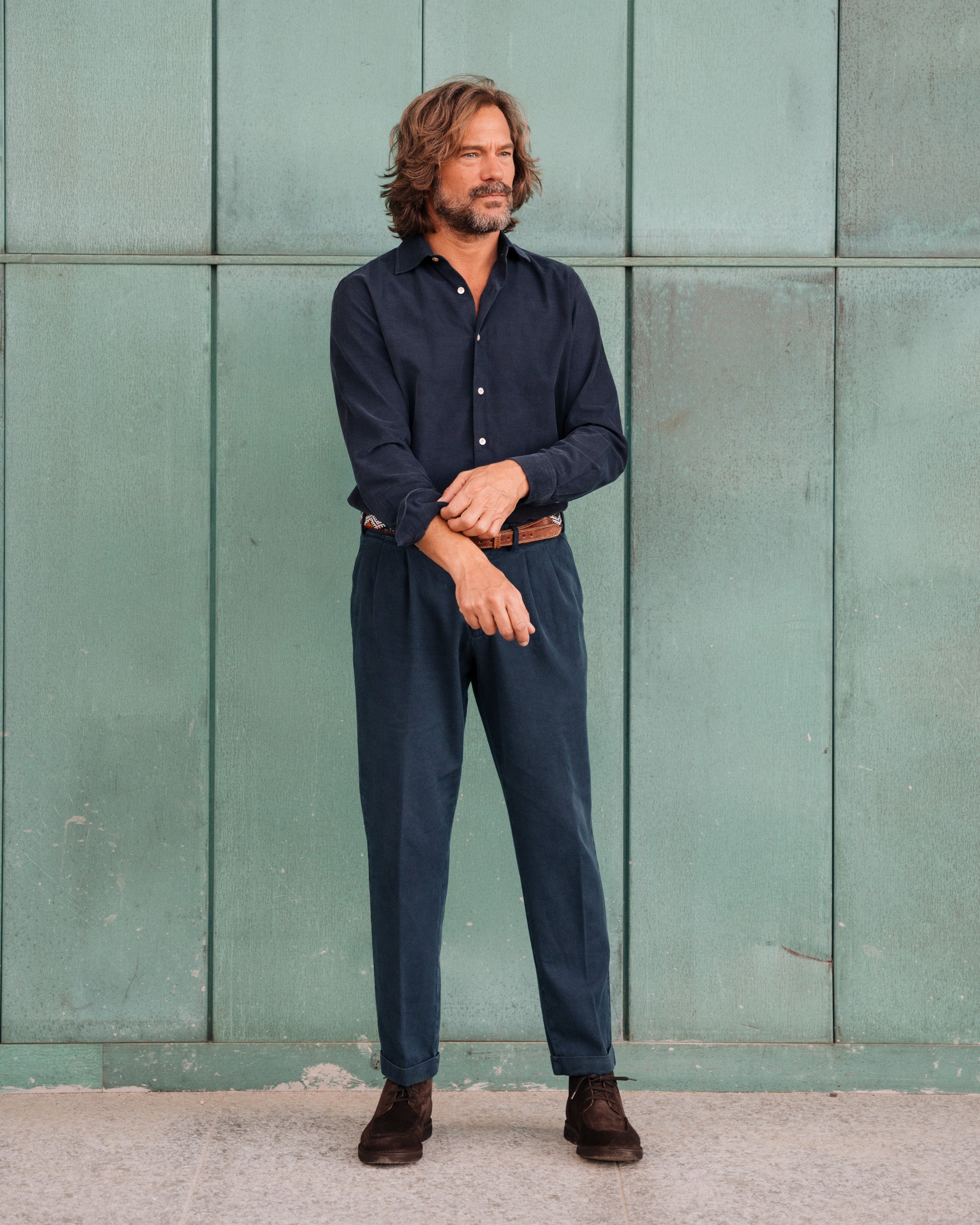 Velasca | Chino pants in wool blended cotton twill. Made in