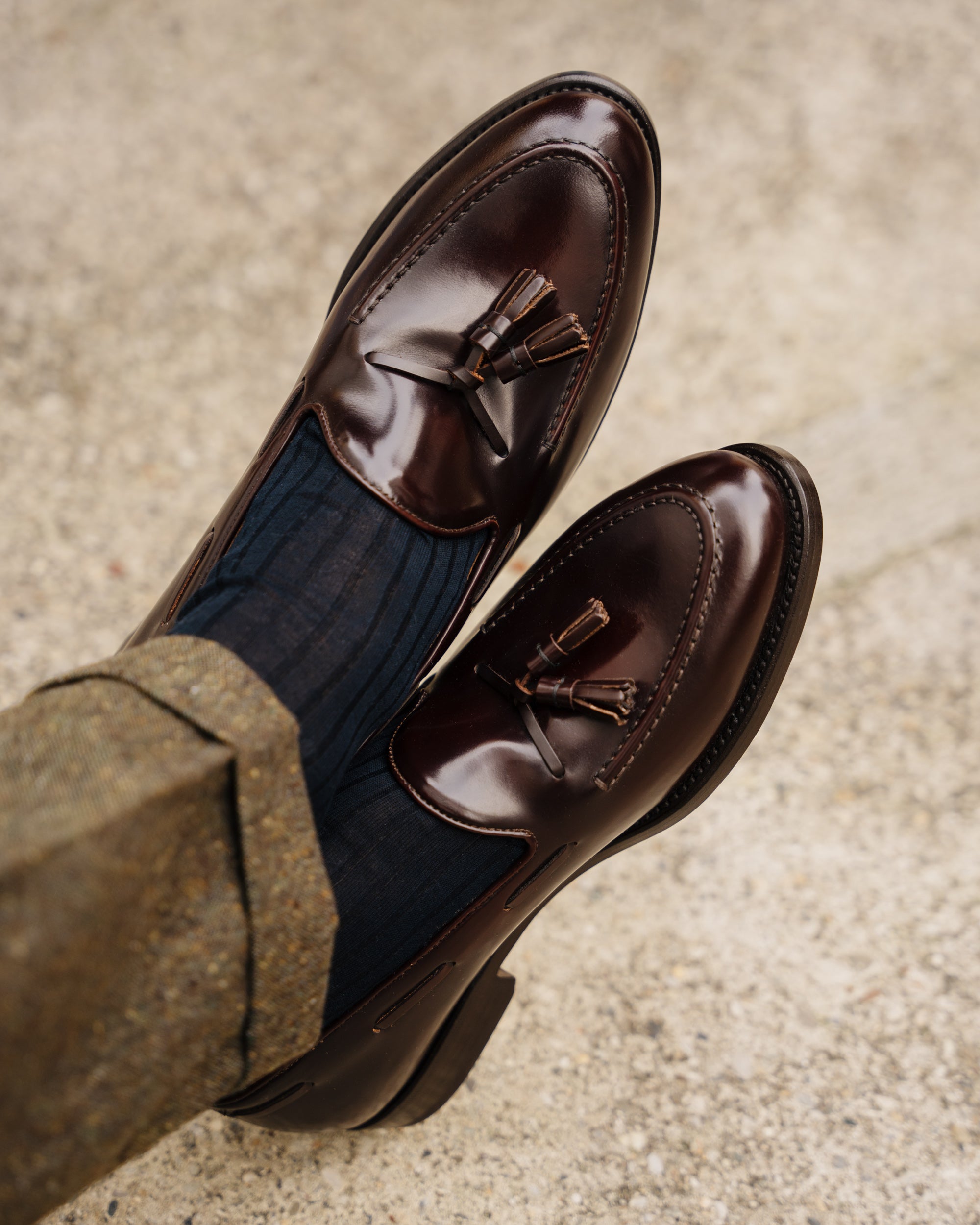 brown dress shoes with tassels Thomas Cognac Tassel Loafer