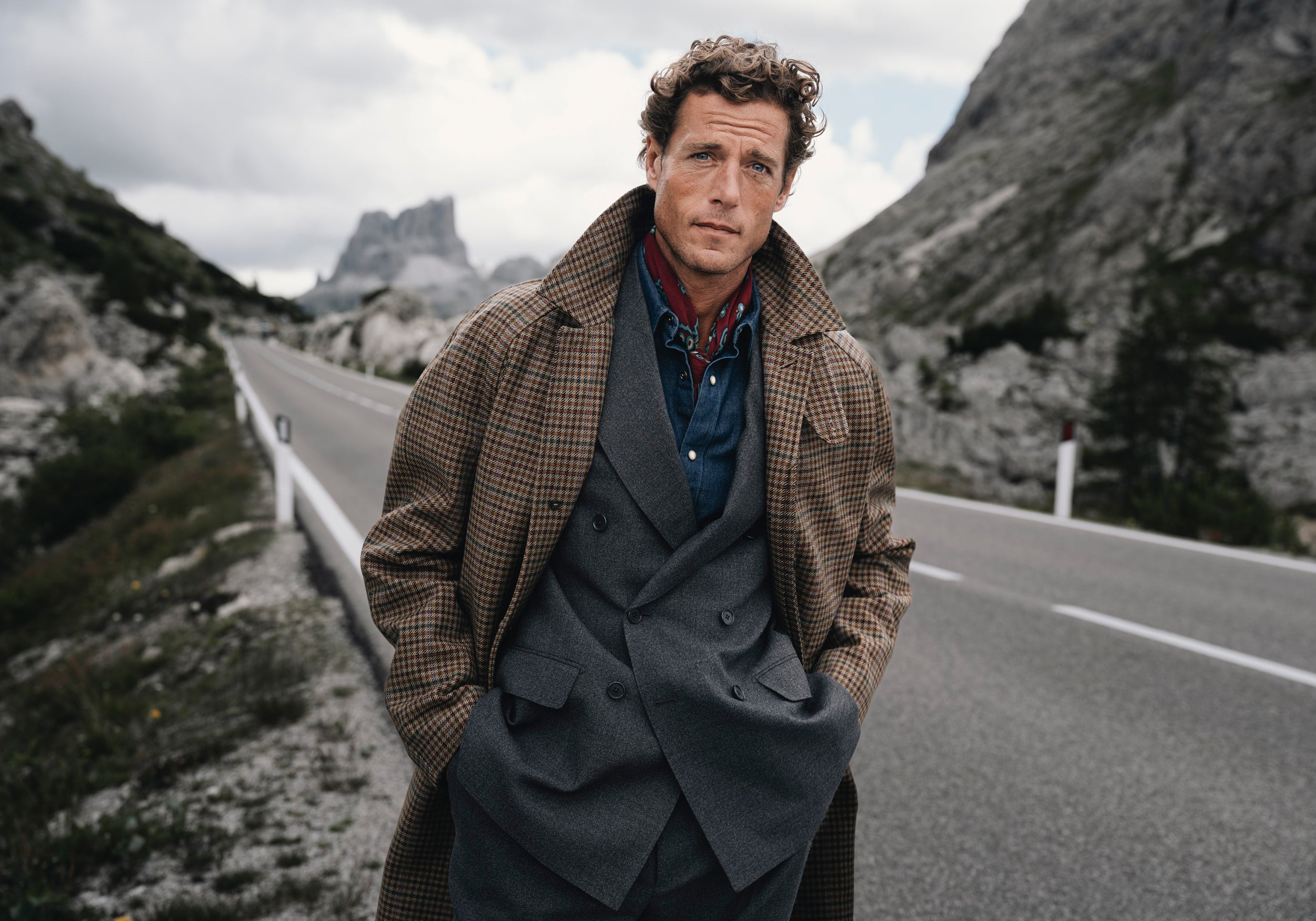Green mélange wool duffle coat, Made in Italy | Velasca