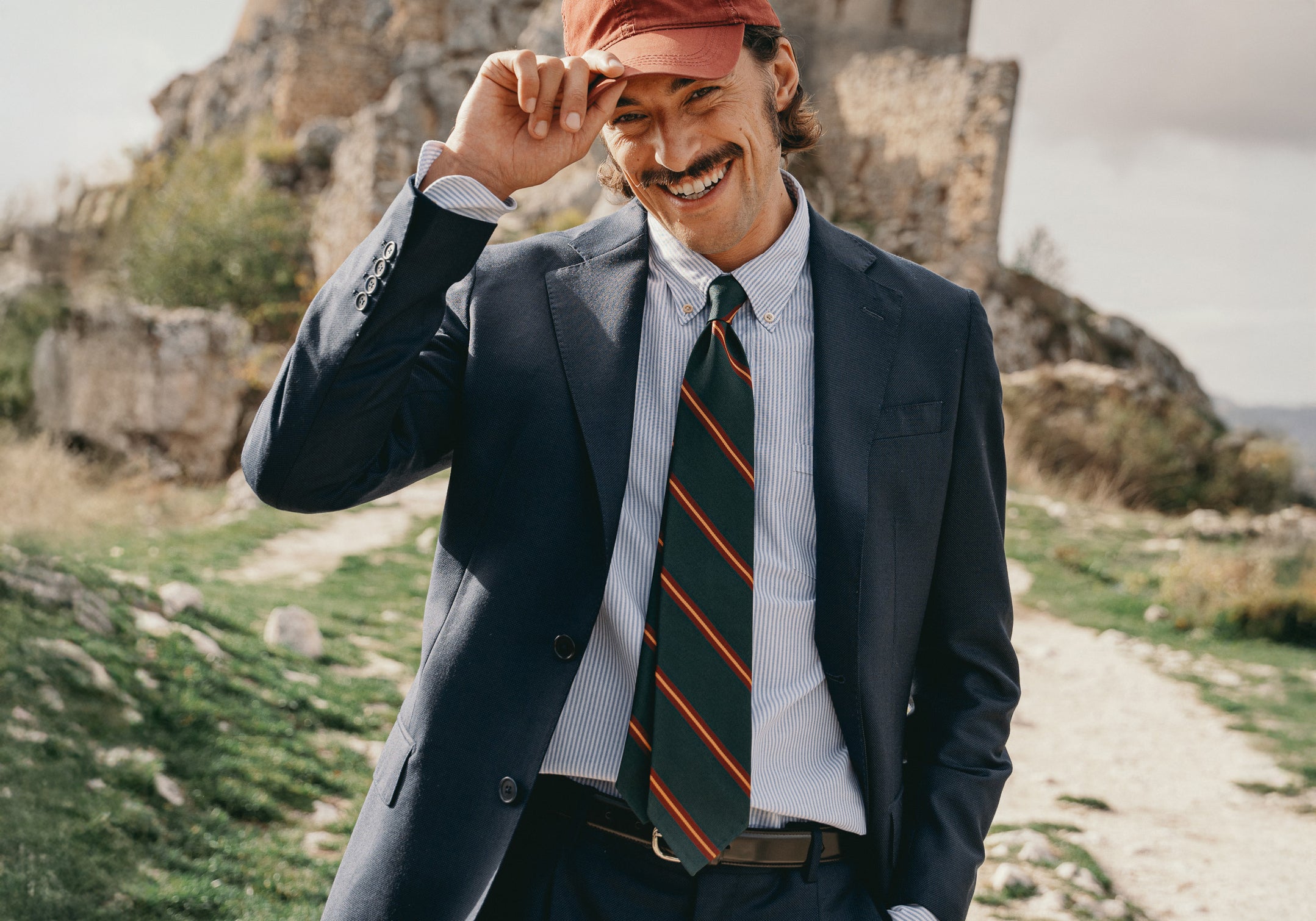 Green mélange wool duffle coat, Made in Italy | Velasca