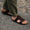Our natural color calf leather Dùnda sandals - Wear picture 1
