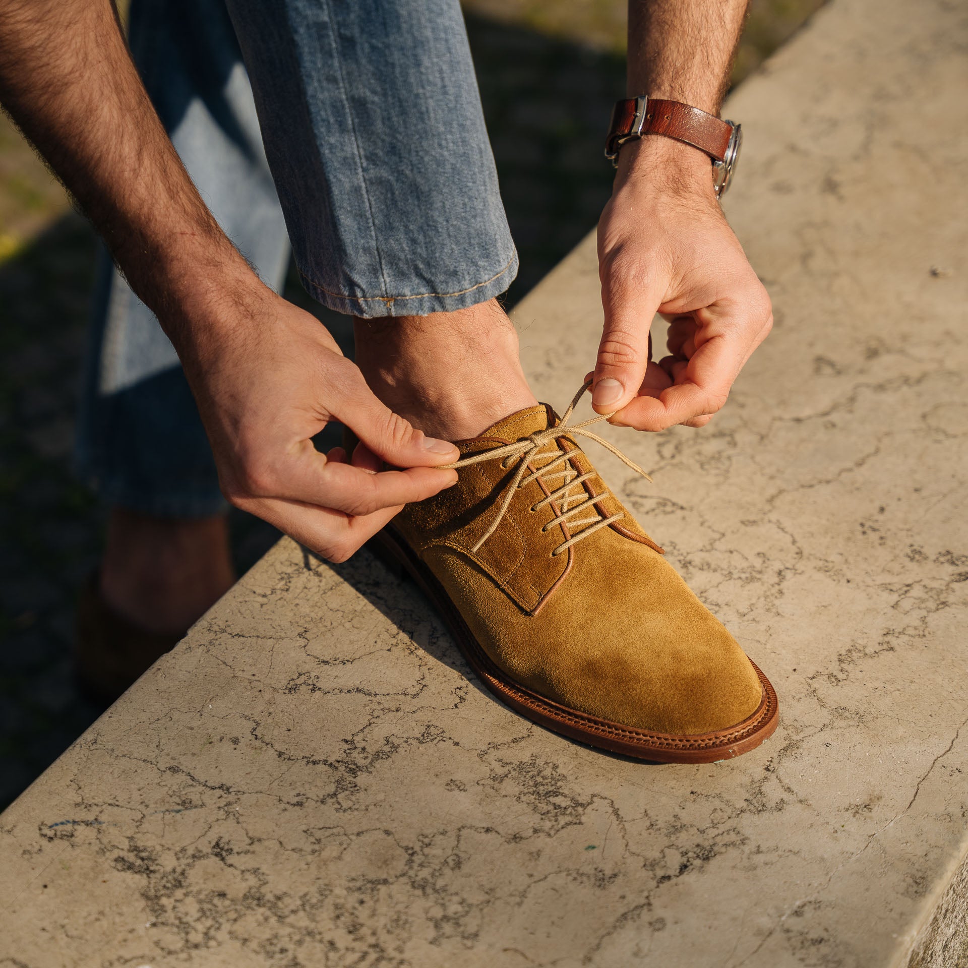 Men's suede summer Derby shoes | Velasca